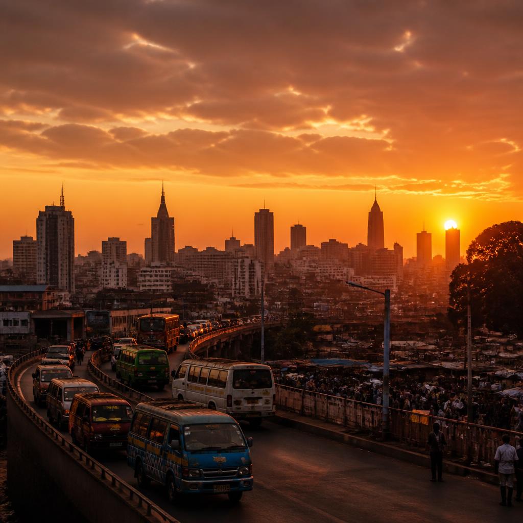 Nairobi skyline at dawn