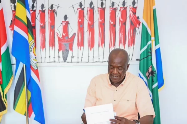 Kilifi Governor Gideon Mung'aro signs an Executive Order banning muguka in the county on May 24, 2024. PHOTO | COURTESY