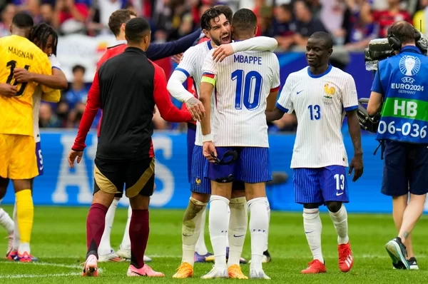 France reached the last eight thanks to a Belgium own goal